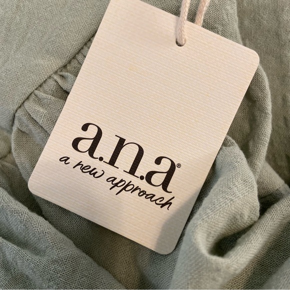 A.n.a (A New Approach) Womens Straight Neck Camisole Tank Top Tie Shoulder L - Picture 9 of 10